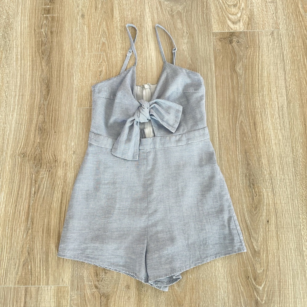 Honey Punch Front Tie Romper